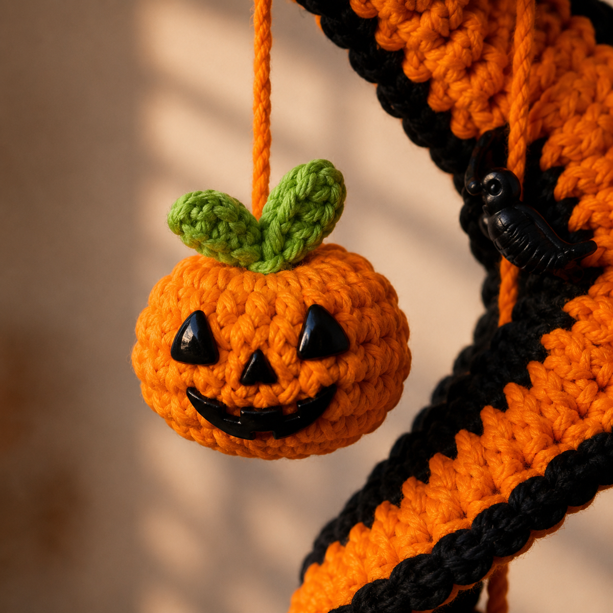 4-in-1 Halloween Spiral Hanging Decor Crochet Pattern Bundle