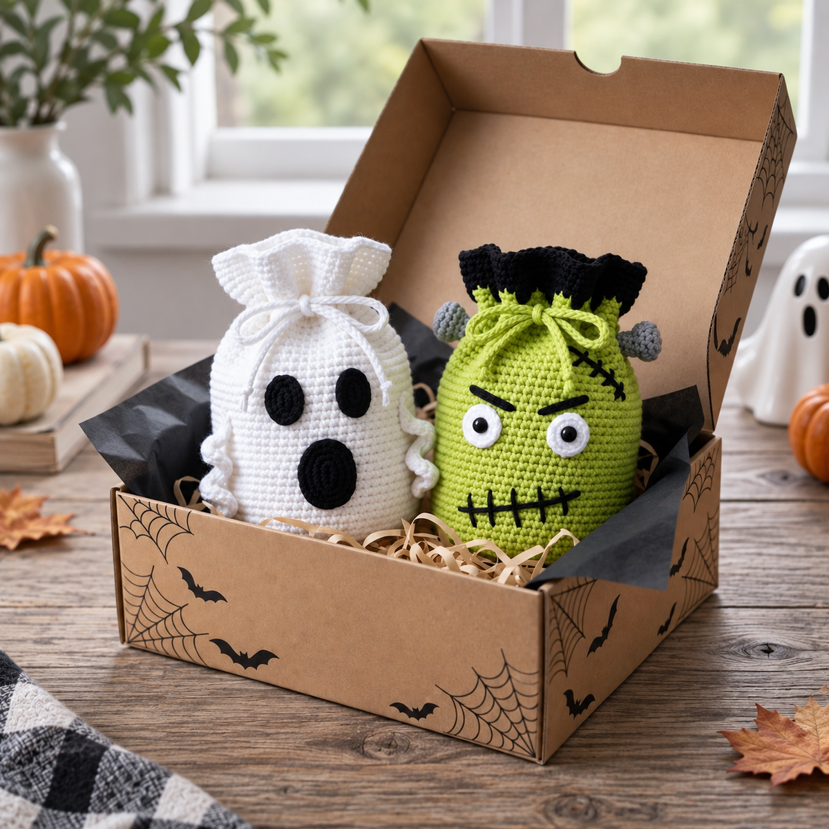 4-in-1 Halloween Treat Bag Crochet Pattern Bundle