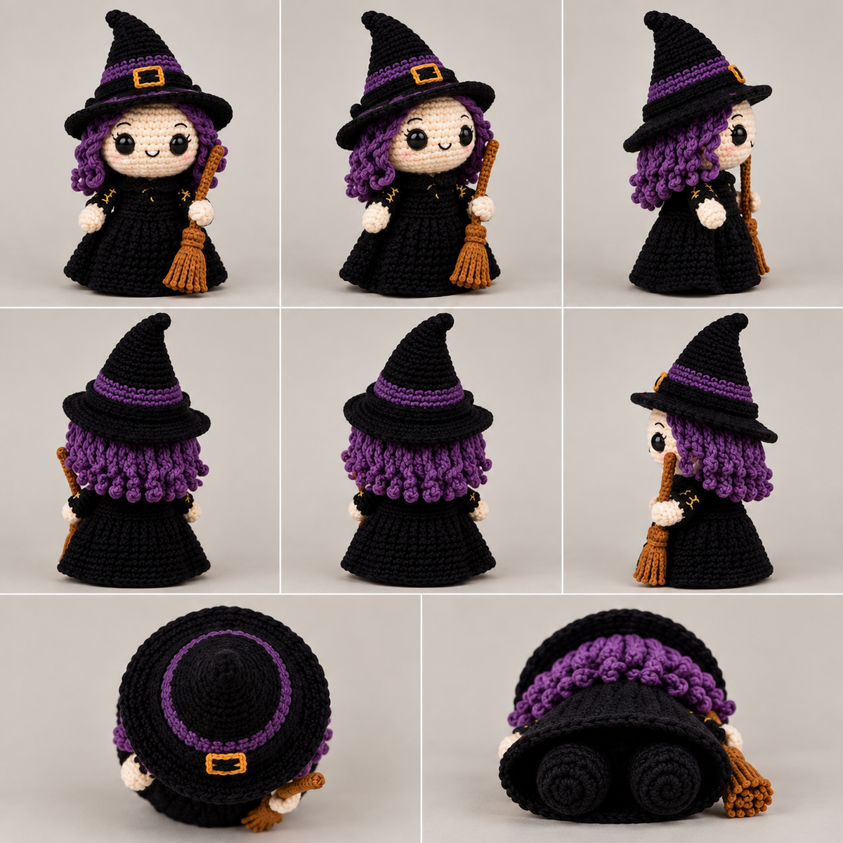 8-in-1 Halloween Amigurumi Doll Crochet Pattern Bundle