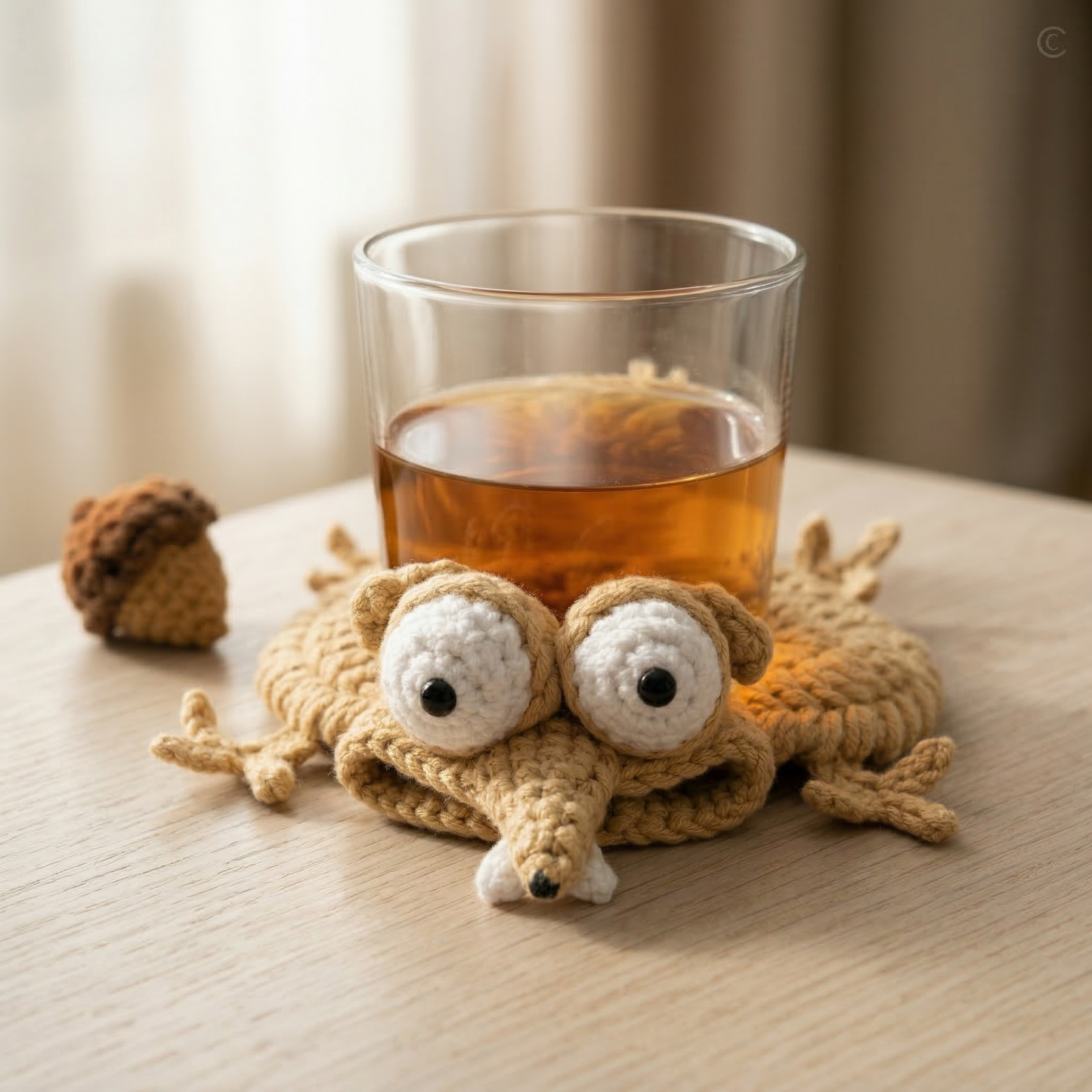 Squirrel Coaster Crochet Pattern