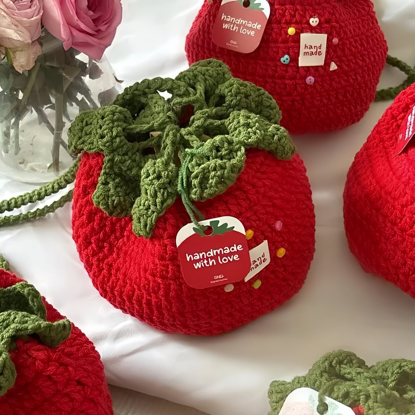 Tomato Pouch Bag Crochet Pattern