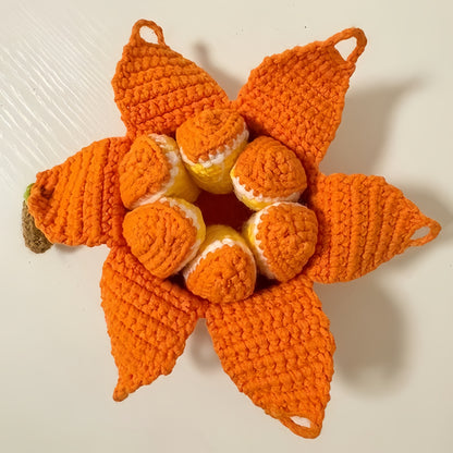 Peelable Orange Coaster Crochet Pattern