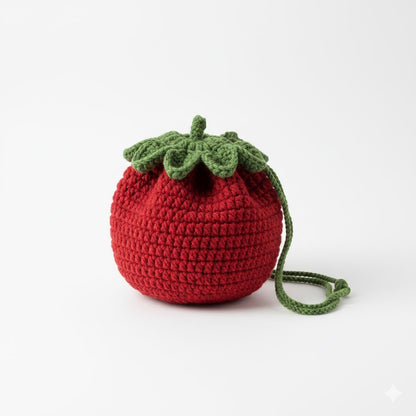 Tomato Pouch Bag Crochet Pattern