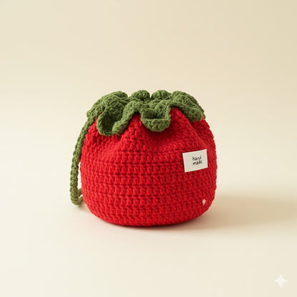 Tomato Pouch Bag Crochet Pattern