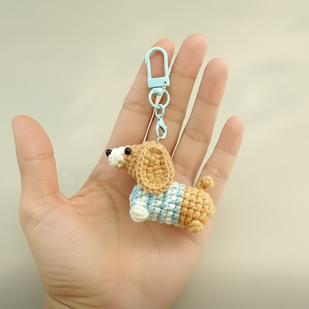 Dachshund Dog Bag Charm Crochet Pattern