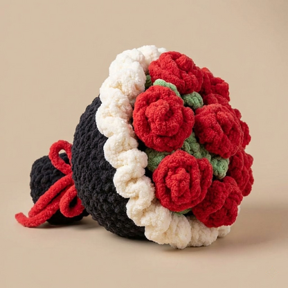 Chunky Rose Bouquet Blanket Crochet Pattern