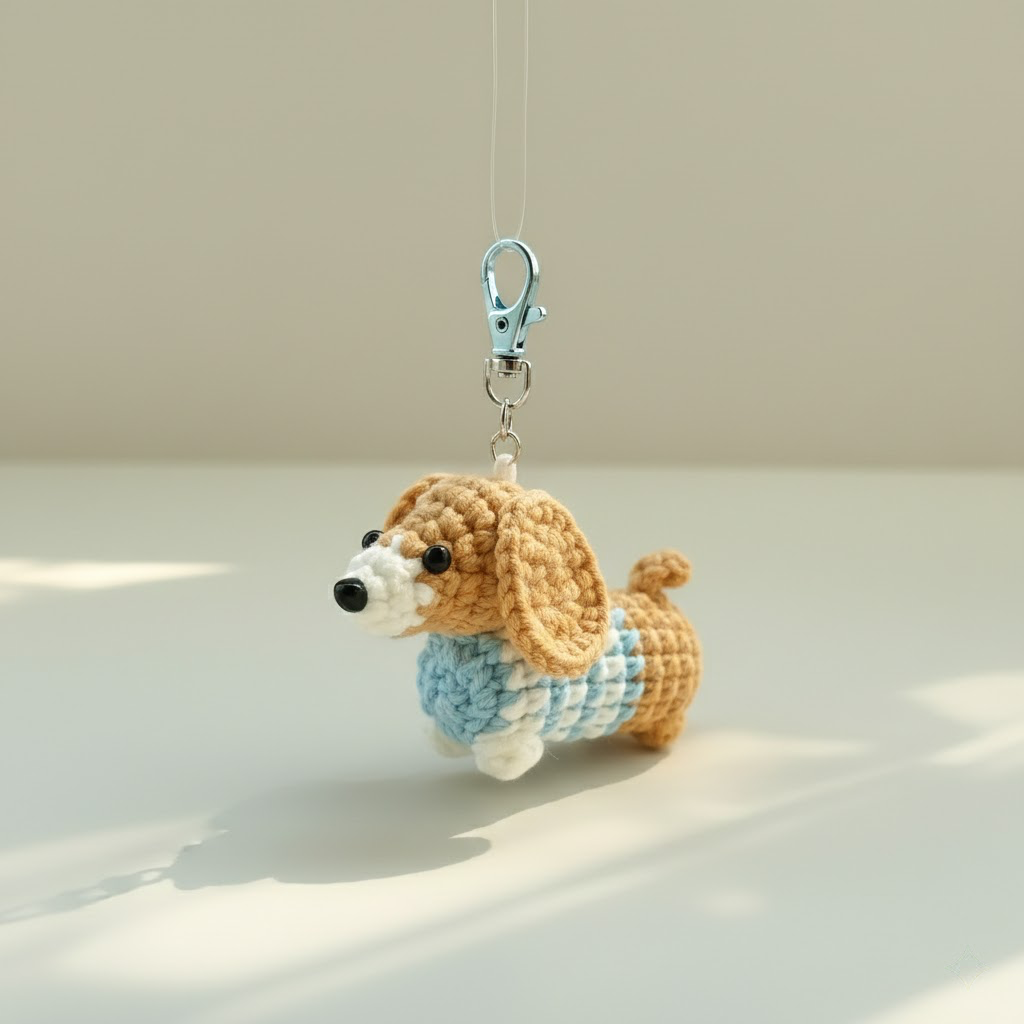 Dachshund Dog Bag Charm Crochet Pattern
