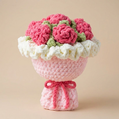 Chunky Rose Bouquet Blanket Crochet Pattern
